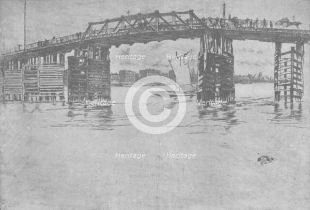 'Old Battersea Bridge', 1879, (1904). Artist: James Abbott McNeill Whistler.