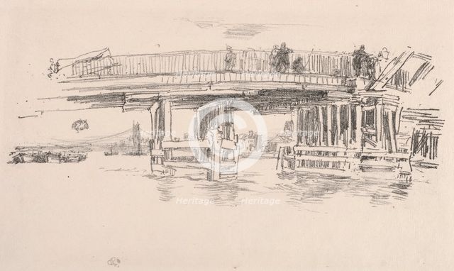 Old Battersea Bridge, 1879. Creator: James McNeill Whistler (American, 1834-1903).