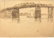 Old Battersea Bridge, 1879. Creator: James Abbott McNeill Whistler