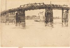 Old Battersea Bridge, 1879. Creator: James Abbott McNeill Whistler