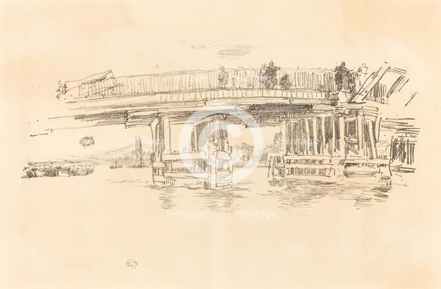 Old Battersea Bridge, 1879/1887. Creator: James Abbott McNeill Whistler.