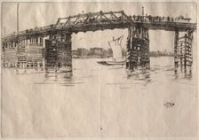 Old Battersea Bridge. Creator: James McNeill Whistler (American, 1834-1903)