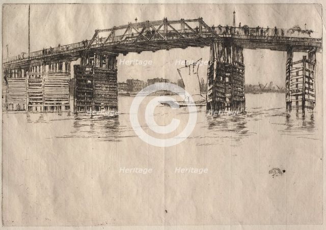 Old Battersea Bridge. Creator: James McNeill Whistler (American, 1834-1903).