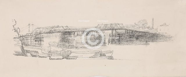 Old Battersea Bridge, No. 2, 1878-1879. Creator: James Abbott McNeill Whistler.