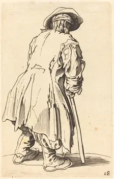Old Beggar with One Crutch. Creator: Unknown
