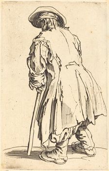 Old Beggar with One Crutch, c. 1622. Creator: Jacques Callot