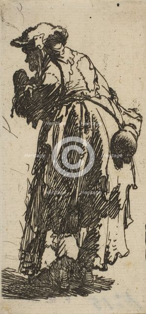 Old Beggar Woman with a Gourd, ca. 1629., ca. 1629. Creator: Rembrandt Harmensz van Rijn.
