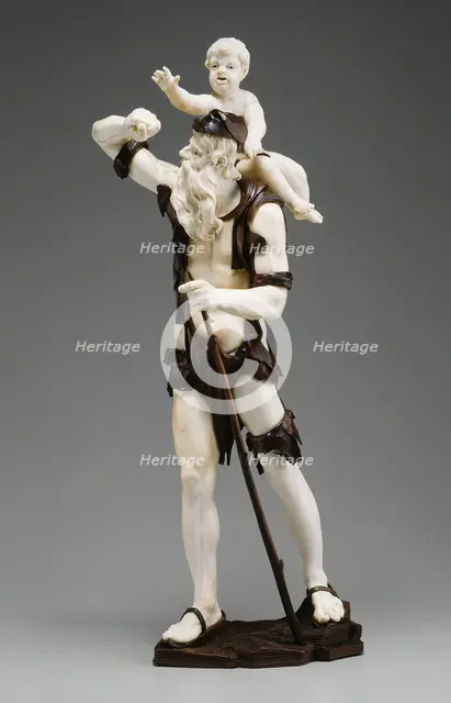 Old Beggar Carrying Child, 1735/50. Creator: Simon Troger.