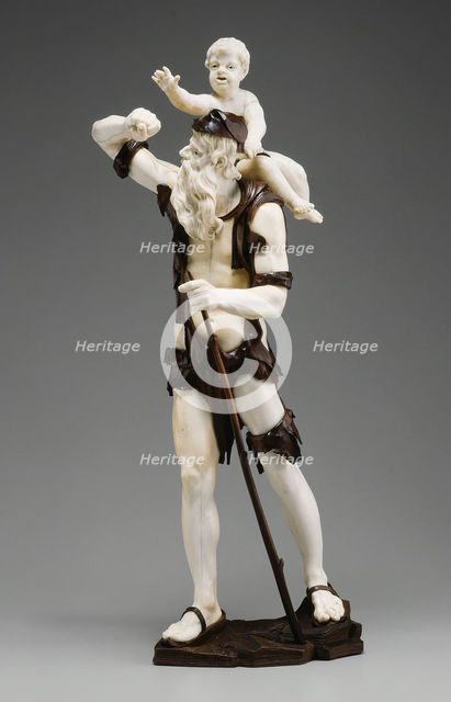 Old Beggar Carrying Child, 1735/50. Creator: Simon Troger.