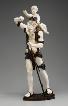 Old Beggar Carrying Child, 1735/50. Creator: Simon Troger