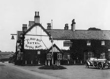 Old Bell Hotel, Barnby Moor, A1 Great North Road, 1913 Vauxhall 30/98 parked. Creator: Unknown