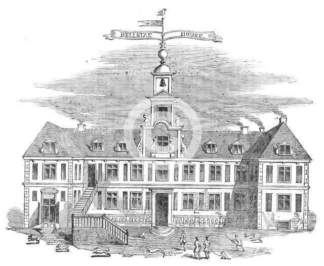Old Belsize House, Hampstead - from a print of the time, 1854. Creator: Unknown.