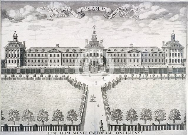 Old Bethlehem Hospital, London, c1714. Artist: Anon