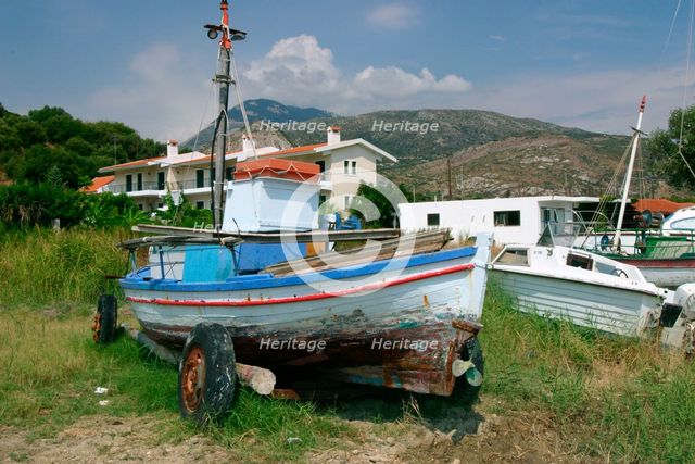 Old boat, Katelios, Kefalonia, Greece. Creator: Peter Thompson.