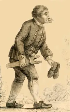 Old Boots, A well known character at Rippon in Yorkshire 1821. Creator: Robert Cooper