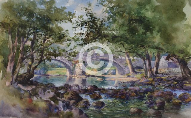 Old Bridge near Bettws-y-Coed, North Wales, 1899. Creator: George Elbert Burr.