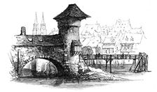 Old bridge, Nuremberg, 1864. Creator: Unknown