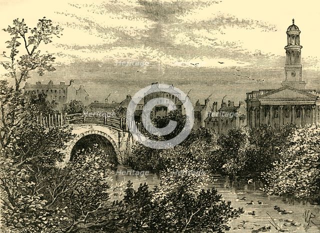 'Old Bridge Over the Lake, Regent's Park, in 1847', (c1876). Creator: Unknown.