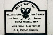 Old Bridge sign, Perth, Scotland. Creator: Peter Thompson