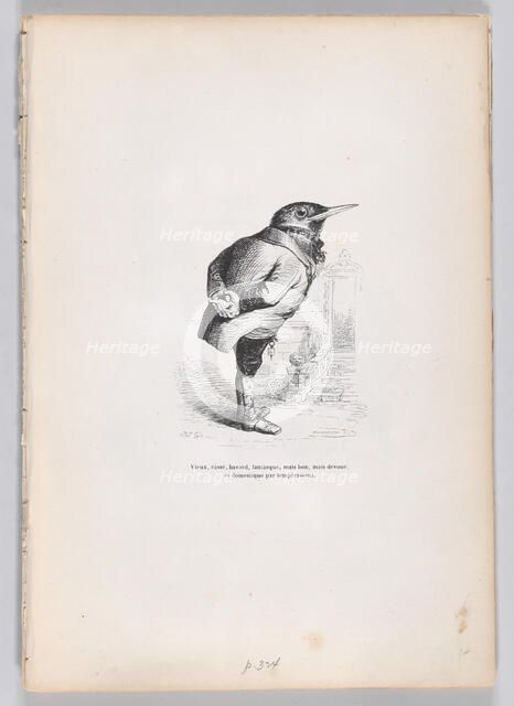 Old, broken, haggard, whimsical, yet good, yet dedicated, and domestic by temperame..., ca. 1837-47. Creator: Charles Tamisier.