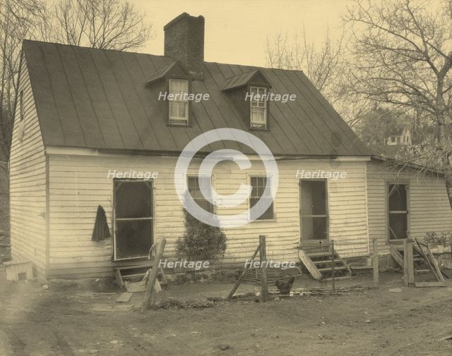 Old cabin on Fall Run, Scott's Hill, between 1925 and 1929. Creator: Frances Benjamin Johnston.