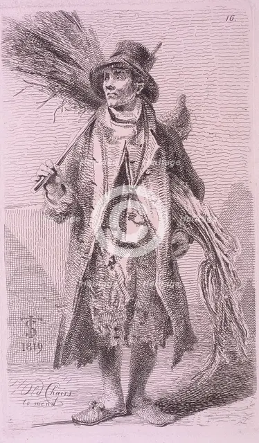 'Old Chairs to mend', Cries of London, 1819. Artist: John Thomas Smith