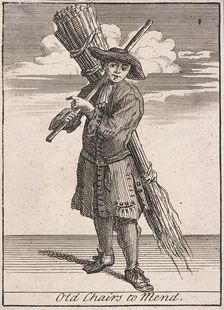 Old Chairs to Mend Cries of London, (c1688?). Artist: Anon