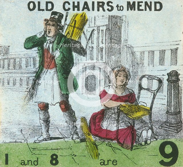 'Old Chairs to Mend', Cries of London, c1840. Artist: TH Jones