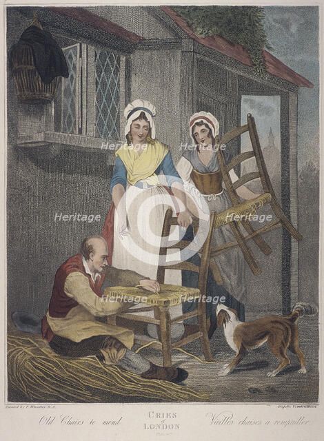 'Old Chairs to mend', Cries of London, c1870. Artist: Anon