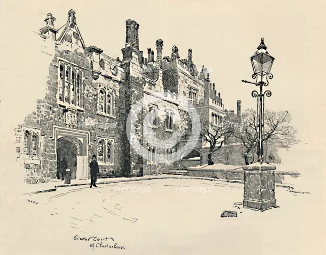 'Old Charterhouse: The Master's Court', 1886. Artist: Joseph Pennell.
