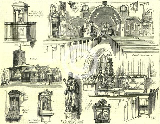 'Old Chelsea Church, recently restored', 1886.  Creator: Unknown.