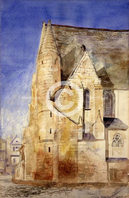 Old Church, Tours, France, 1880. Creator: Cass Gilbert.