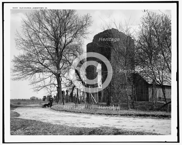 Old Church, Jamestown, Va., c1902. Creator: William H. Jackson.