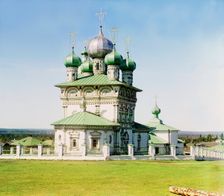 Old church of Saint Nicholas the Wonder Worker, Nyrob, 1910. Creator: Sergey Mikhaylovich Prokudin-Gorsky