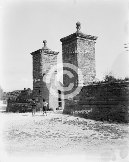 Old City Gate, St. Augustine, Fla., c1901. Creator: William H. Jackson.