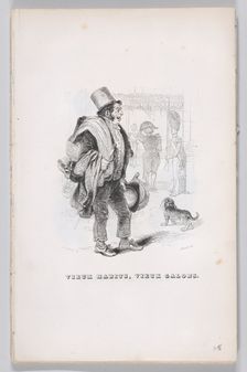 Old clothes, old military stripes from The Complete Works of Béranger, 1836. Creator: John Thompson
