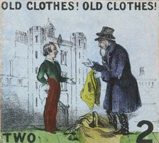 Old Clothes! Old Clothes! Cries of London, c1840. Artist: TH Jones