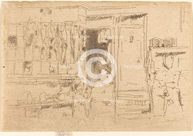 Old-Clothes Shop, No.I, c. 1884/1886. Creator: James Abbott McNeill Whistler.