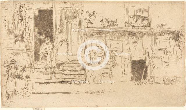 Old-Clothes Shop, No.II, c. 1884/1886. Creator: James Abbott McNeill Whistler.
