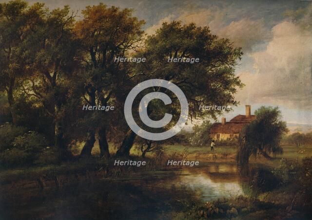 'Old Cottages on the Brent, looking towards Harrow', 1830. Artist: Patrick Nasmyth.