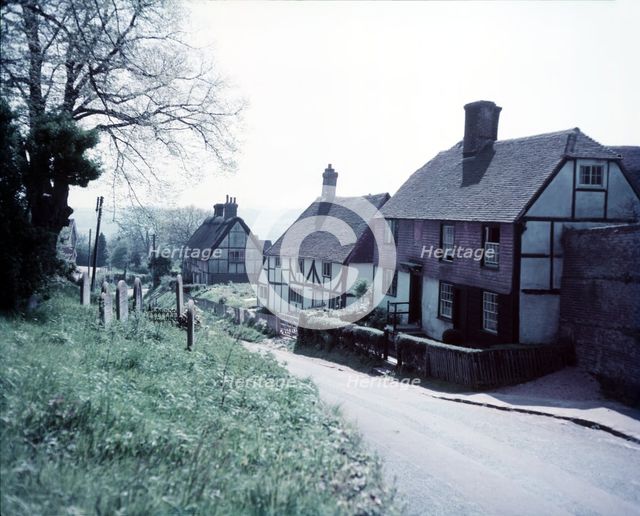 Old cottages, School Hill, Burwash, Sussex, c1955. Creator: Arthur Charles Kirby Ware.