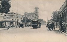 Old Court House Street from the South. Calcutta c1910. Creator: Johnston & Hoffmann