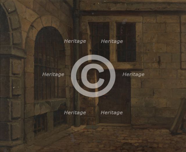Old Courtyrad of Antwerp Town Hall, 1870. Creator: Hendrik Frans Schaefels.