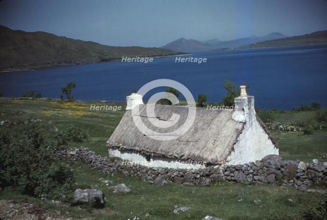 Old Crofters Cottage, near Broadford, looking North, Isle of Skye, Scotland, 20th century. Artist: CM Dixon.