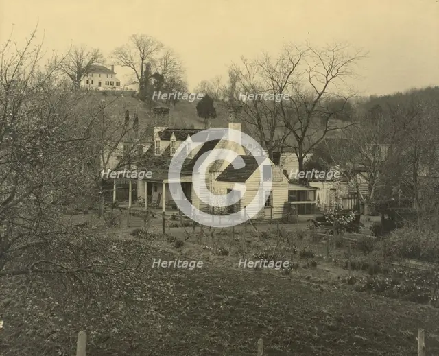 Old Dunbar quarters, Falmouth, old building from hillside, between 1925 and 1929. Creator: Frances Benjamin Johnston.