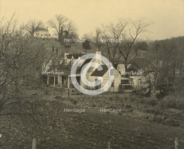 Old Dunbar quarters, Falmouth, old building from hillside, between 1925 and 1929. Creator: Frances Benjamin Johnston.