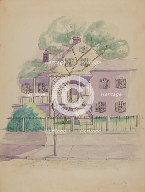 Old Dutch Farmhouse, c. 1936. Creator: Gladys Cook.