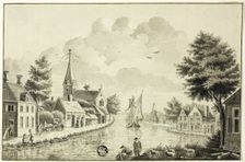 Old Dutch Town on Canal, after 1738. Creator: Unknown