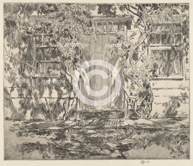 Old Doorway, Easthampton, 1920. Creator: Frederick Childe Hassam.