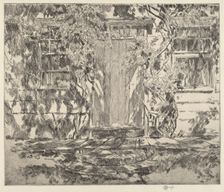 Old Doorway, Easthampton, 1920. Creator: Frederick Childe Hassam